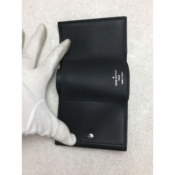 Louis Vuitton Portefeuille Lock Leather Noir Black Mini Wallet Handbag - Picture 4 of 6